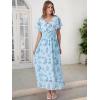 imageANRABESS Womens Summer Floral Maxi Dress Casual V Neck Short Sleeve Chiffon Boho Flowy Beach 2025 Wedding Guest Long DressesGreen Leaf Print
