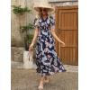 imageANRABESS Womens Summer Floral Maxi Dress Casual V Neck Short Sleeve Chiffon Boho Flowy Beach 2025 Wedding Guest Long DressesNavy Flor