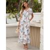 imageANRABESS Womens Summer Floral Maxi Dress Casual V Neck Short Sleeve Chiffon Boho Flowy Beach 2025 Wedding Guest Long DressesWhite Flor
