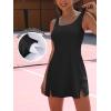 imageANRABESS Womens Tennis Dresses Built in Shorts and Bra Summer Sleeveless Athletic Workout Golf Mini Active Romper DressBlack