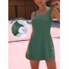 imageANRABESS Womens Tennis Dresses Built in Shorts and Bra Summer Sleeveless Athletic Workout Golf Mini Active Romper DressDark Green