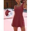 imageANRABESS Womens Tennis Dresses Built in Shorts and Bra Summer Sleeveless Athletic Workout Golf Mini Active Romper DressDeep Red