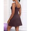 imageANRABESS Womens Tennis Dresses Built in Shorts and Bra Summer Sleeveless Athletic Workout Golf Mini Active Romper DressDeep Red Brown