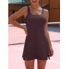 imageANRABESS Womens Tennis Dresses Built in Shorts and Bra Summer Sleeveless Athletic Workout Golf Mini Active Romper DressDeep Red Brown