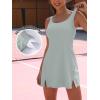 imageANRABESS Womens Tennis Dresses Built in Shorts and Bra Summer Sleeveless Athletic Workout Golf Mini Active Romper DressLight Green