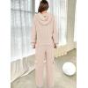 imageANRABESS Womens Two Piece Outfits Casual Knit Hooded Sweater Straight Leg Pants Set 2025 Fall Lounge Travel ClothesBeige
