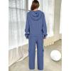 imageANRABESS Womens Two Piece Outfits Casual Knit Hooded Sweater Straight Leg Pants Set 2025 Fall Lounge Travel ClothesDark Blue