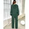 imageANRABESS Womens Two Piece Outfits Casual Knit Hooded Sweater Straight Leg Pants Set 2025 Fall Lounge Travel ClothesDeep Green