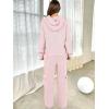 imageANRABESS Womens Two Piece Outfits Casual Knit Hooded Sweater Straight Leg Pants Set 2025 Fall Lounge Travel ClothesLight Pink