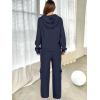 imageANRABESS Womens Two Piece Outfits Casual Knit Hooded Sweater Straight Leg Pants Set 2025 Fall Lounge Travel ClothesNavy Blue