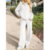 imageANRABESS Womens Two Piece Outfits Casual Knit Hooded Sweater Straight Leg Pants Set 2025 Fall Lounge Travel ClothesWhite