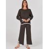 imageANRABESS Womens Two Piece Outfits Knit Pullover Sweater Tops ampamp Wide leg Pants Lounge Matching Sweatsuit Tracksuits SetsCoffee