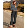 imageANRABESS Womens Two Piece Outfits Long Sleeve Knit Top Fall Sweater Set Oversized Pants Tracksuit Lounge SetsBlackgrey