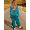 imageANRABESS Womens Two Piece Outfits Long Sleeve Knit Top Fall Sweater Set Oversized Pants Tracksuit Lounge SetsDeep Green