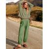 imageANRABESS Womens Two Piece Outfits Long Sleeve Knit Top Fall Sweater Set Oversized Pants Tracksuit Lounge SetsGrass