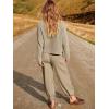 imageANRABESS Womens Two Piece Outfits Long Sleeve Knit Top Fall Sweater Set Oversized Pants Tracksuit Lounge SetsKhaki