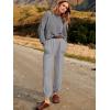 imageANRABESS Womens Two Piece Outfits Long Sleeve Knit Top Fall Sweater Set Oversized Pants Tracksuit Lounge SetsLight Grey