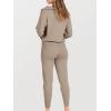 imageANRABESS Womens Two Piece Outfits Sweater Lounge Sets Long Sleeve Zip Up Knit Pullover Jogger Pants Tracksuit Travel OutfitsCamel