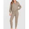 imageANRABESS Womens Two Piece Outfits Sweater Lounge Sets Long Sleeve Zip Up Knit Pullover Jogger Pants Tracksuit Travel OutfitsCamel