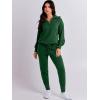 imageANRABESS Womens Two Piece Outfits Sweater Lounge Sets Long Sleeve Zip Up Knit Pullover Jogger Pants Tracksuit Travel OutfitsDeep Green