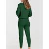 imageANRABESS Womens Two Piece Outfits Sweater Lounge Sets Long Sleeve Zip Up Knit Pullover Jogger Pants Tracksuit Travel OutfitsDeep Green