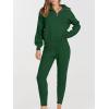 imageANRABESS Womens Two Piece Outfits Sweater Lounge Sets Long Sleeve Zip Up Knit Pullover Jogger Pants Tracksuit Travel OutfitsDeep Green