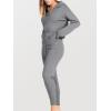imageANRABESS Womens Two Piece Outfits Sweater Lounge Sets Long Sleeve Zip Up Knit Pullover Jogger Pants Tracksuit Travel OutfitsGrey