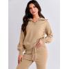 imageANRABESS Womens Two Piece Outfits Sweater Lounge Sets Long Sleeve Zip Up Knit Pullover Jogger Pants Tracksuit Travel OutfitsKhaki