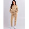 imageANRABESS Womens Two Piece Outfits Sweater Lounge Sets Long Sleeve Zip Up Knit Pullover Jogger Pants Tracksuit Travel OutfitsKhaki