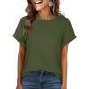 imageANRABESS Oversized Tshirts for Women Summer Tops Short Sleeve Casual Loose Basic Tee Shirt Cute Outfits 2025 Trendy ClothesArmy Green