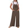 imageANRABESS Women Jumpsuits Overalls Wide Leg Casual Baggy Romper Boho Loose Bib Jumpers Sleeveless Straps 2025 Summer OutfitsBrown