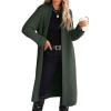 imageANRABESS Women Knit Long Cardigan Long Sleeve Open Front Lapel Oversized Sweater Coat 2025 Fall Duster Outerwear ClothesArmy Green