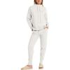 imageANRABESS Women Two Piece Outfits Turtleneck Pullover Top Cozy Knit Sweater Pants Lounge Set 2024 Fall Sweatsuit Sweatsuits White Small