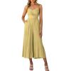 imageANRABESS Womens Jumpsuit Summer Beach Vacation Romper 2025 V Neck Sleevelsee Spaghetti Strap Cutout Linen Wide Leg ClothesYellow