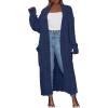 imageANRABESS Womens Long Cardigan Sweater 2025 Oversized Coat Long Sleeve Open Front Knit Maxi Outwear Fall Trendy Jacket ClothesNavy Blue
