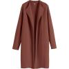 imageANRABESS Womens Long Cardigans Sweater 2025 Fall Dressy Casual Lapel Knit Warm Trench Coatigan Oversized Blazer Jacket CoatCoffee
