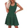 imageANRABESS Womens Sundress Beach Vacation Mini Tank Dresses Summer Casual Crochet Knit Scoop Neck Sleeveless DressDark Green