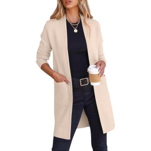 imageANRABESS Cardigan Sweater for Women Casual 2025 Fall Fashion Coat Long Sleeve Open Front Knit Coatigan OutwearBeige