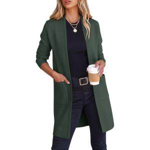 imageANRABESS Cardigan Sweater for Women Casual 2025 Fall Fashion Coat Long Sleeve Open Front Knit Coatigan OutwearLake