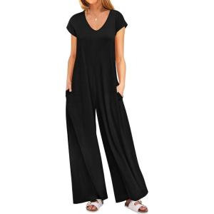 imageANRABESS Jumpsuits for Women 2025 Summer Casual Loose Cap Sleeve Crewneck Wide Leg Rompers Jumper One Piece Beach OutfitsBlack