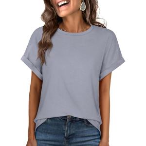 imageANRABESS Oversized Tshirts for Women Summer Tops Short Sleeve Casual Loose Basic Tee Shirt Cute Outfits 2025 Trendy ClothesGrey