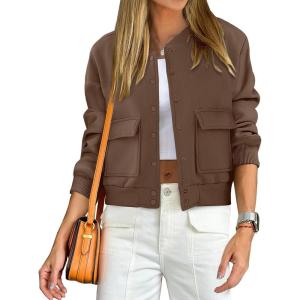 imageANRABESS Women Cropped Bomber Jacket 2025 Fashion Casual Trendy Varsity Y2k Jackets Fall OutfitsCoffee