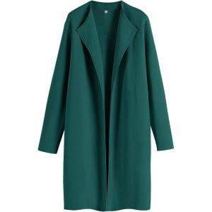 imageANRABESS Womens Long Cardigans Sweater 2025 Fall Dressy Casual Lapel Knit Warm Trench Coatigan Oversized Blazer Jacket CoatDark Green