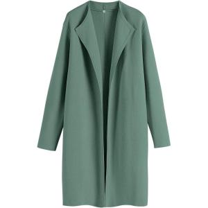 imageANRABESS Womens Long Cardigans Sweater 2025 Fall Dressy Casual Lapel Knit Warm Trench Coatigan Oversized Blazer Jacket CoatGreen