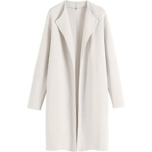 imageANRABESS Womens Long Cardigans Sweater 2025 Fall Dressy Casual Lapel Knit Warm Trench Coatigan Oversized Blazer Jacket CoatWhite