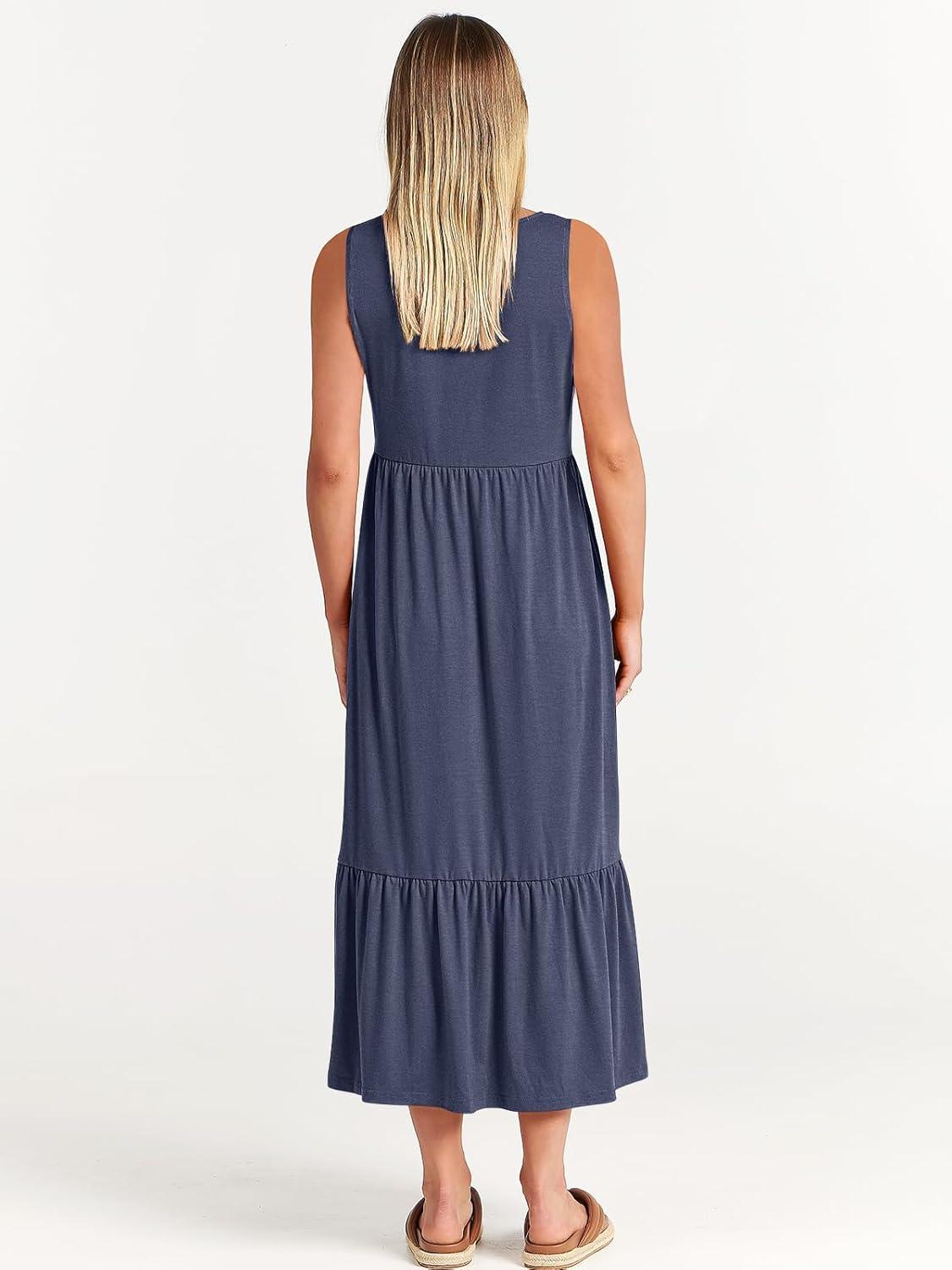 imageANRABESS Women Summer Casual Sleeveless Crewneck Sundress Aline Flowy Tiered Maxi Long Beach Dress Vacation OutfitsDeep Blue