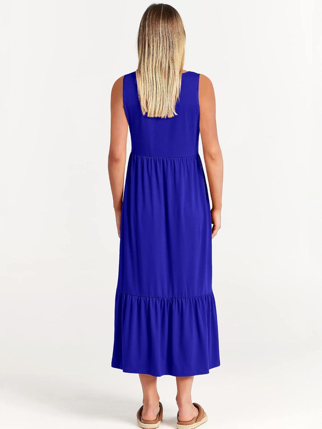 imageANRABESS Women Summer Casual Sleeveless Crewneck Sundress Aline Flowy Tiered Maxi Long Beach Dress Vacation OutfitsRoyal Blue
