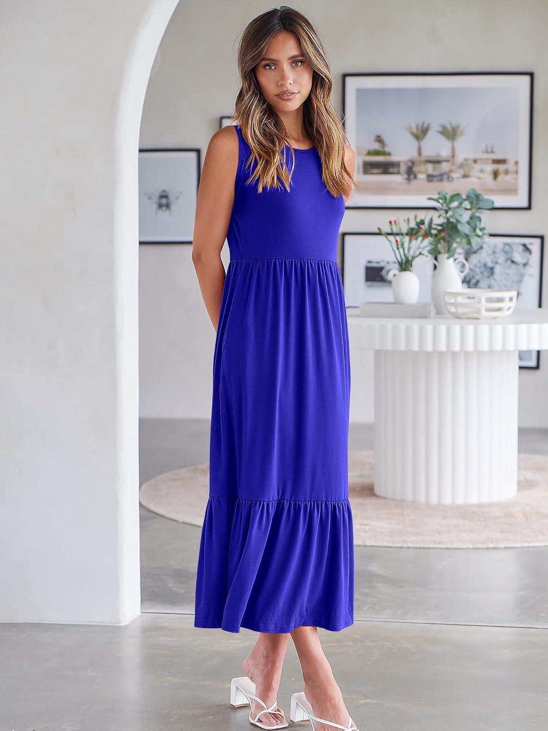 imageANRABESS Women Summer Casual Sleeveless Crewneck Sundress Aline Flowy Tiered Maxi Long Beach Dress Vacation OutfitsRoyal Blue