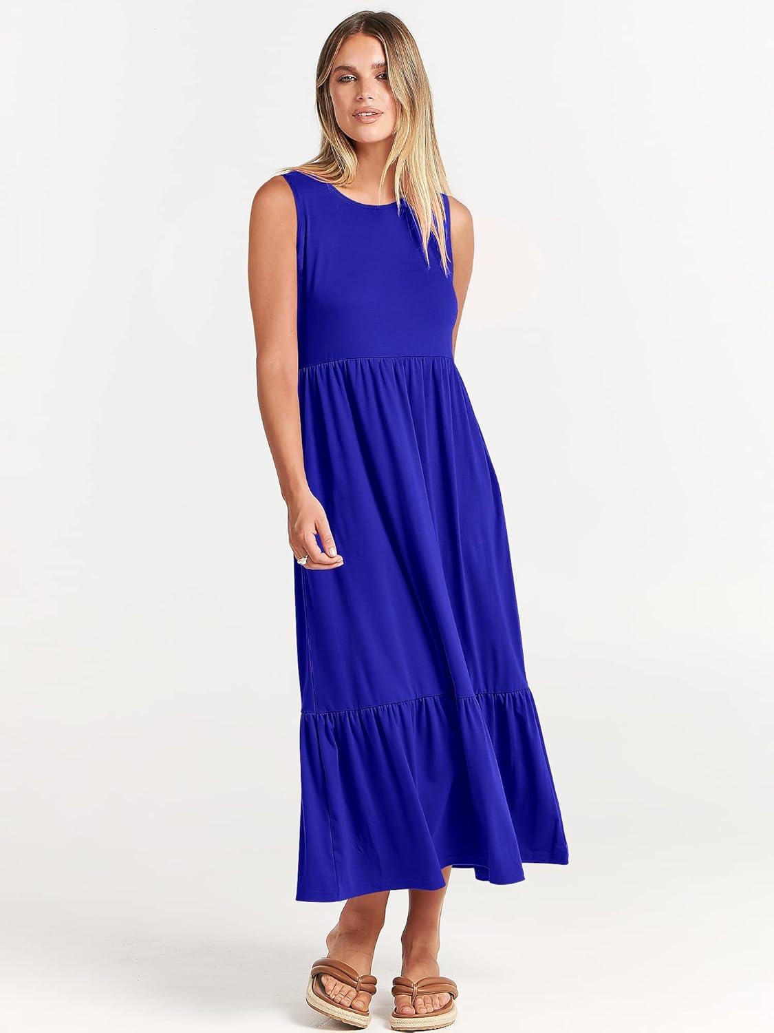imageANRABESS Women Summer Casual Sleeveless Crewneck Sundress Aline Flowy Tiered Maxi Long Beach Dress Vacation OutfitsRoyal Blue