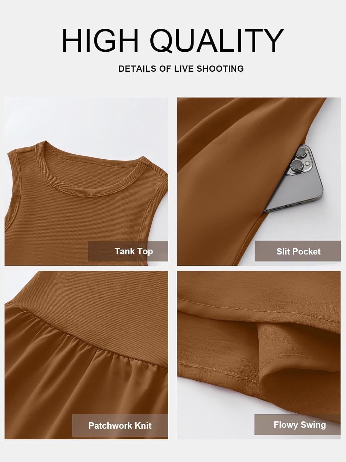 imageANRABESS Womens 2025 Summer Casual Maxi Dress A line Tiered Flowy Short Sleeve Crewneck T Shirt Beach Travel Long DressesCaramel